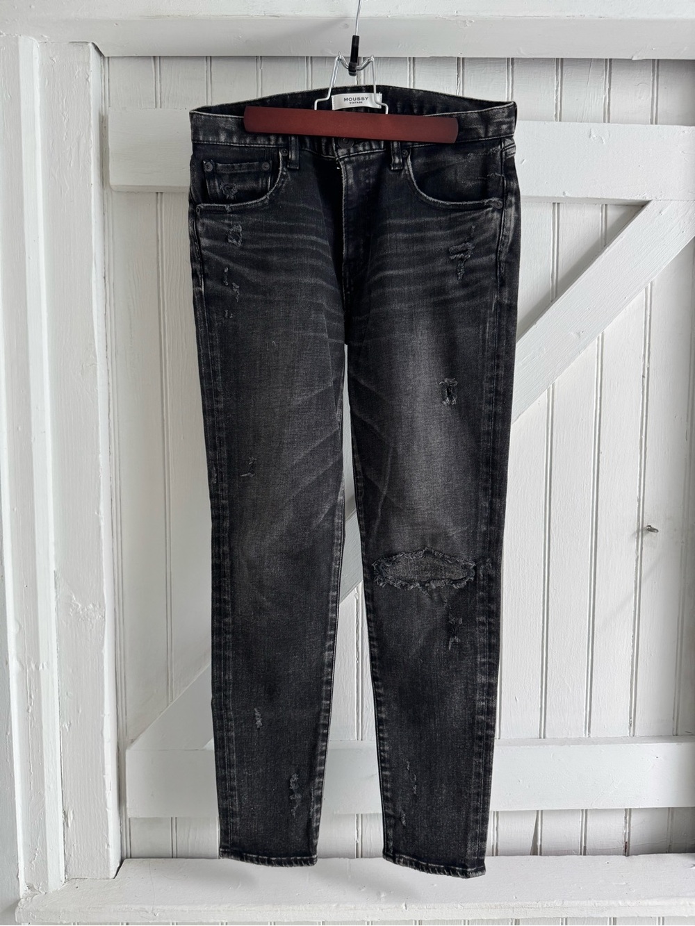 MOUSSY VINTAGE Black Distressed Women's Skinny Jeans